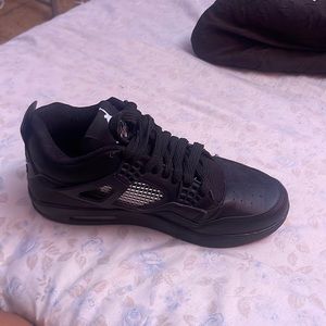 Black cat low top 4s